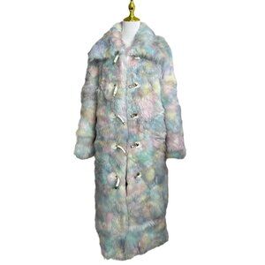 New Toscana Sheepskin Fur Coat Jacket Stroller Neocolor Macaron Neon No Mink Fox